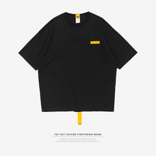 Load image into Gallery viewer, INFLATION Lettering yellow long ribbon brand t shirt