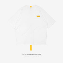 Load image into Gallery viewer, INFLATION Lettering yellow long ribbon brand t shirt