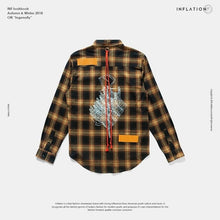 Load image into Gallery viewer, INFLATION Hand And Flower Printing Check Shirts
