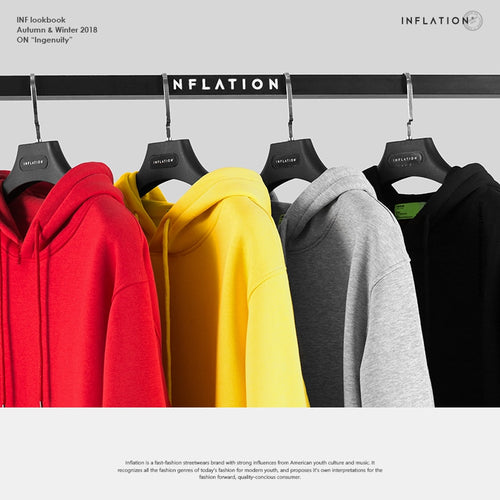 INFLATION solid colour hoodies