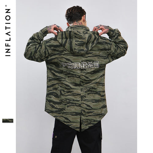 INFLATION Oversized Camouflage Hooded
