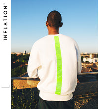 Load image into Gallery viewer, INFLATION Fluorescent Green Vertical Stripe Hoodies