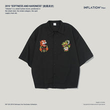 Load image into Gallery viewer, INFLATION Dragon Tiger Cartoon Embroidery Oversize Shirt