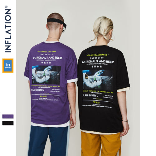 INFLATION Graphic Tees Loose T-shirt