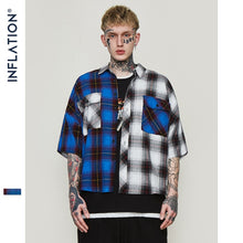 Load image into Gallery viewer, INFLATION Lattice Colour Block Shirt