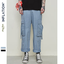 Load image into Gallery viewer, INFLATION Black Trousers Streetwear