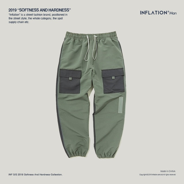 INFLATION Hip Hop Streetwear Cargo Pants