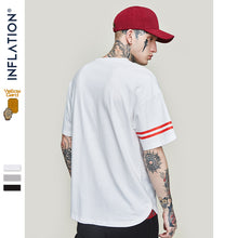 Load image into Gallery viewer, INFLATION Sleeve Stripe Basic T-Shirt