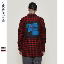 Load image into Gallery viewer, INFLATION Oversized Check Long Sleeve Casual Shirt